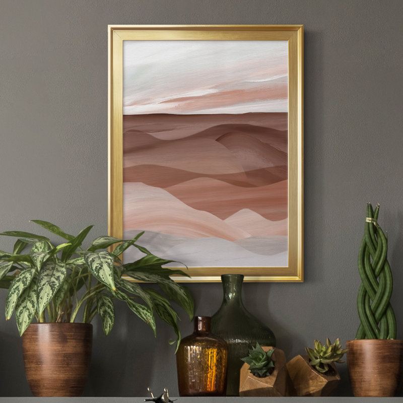 Sedona Valley - Peinture sur toile encadrée, Cadre doré, H 26,5 po x l 36,5 po x P 1,5 po