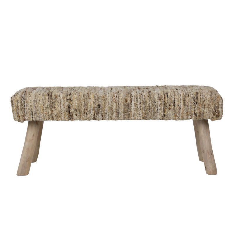 Fidel Wool Bench, Natural