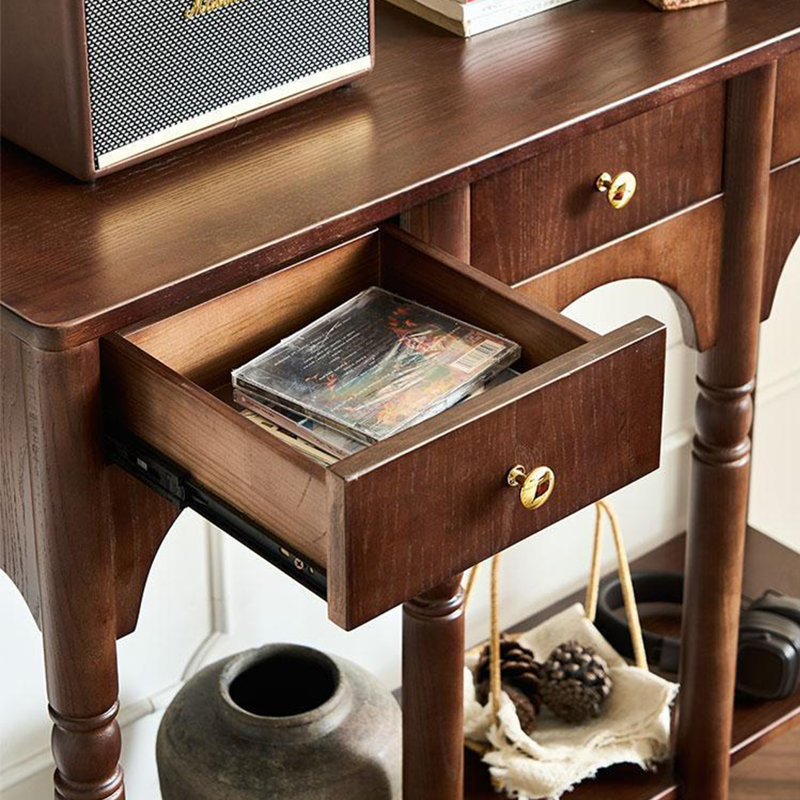Retro Multifunctional Console Table, Brown