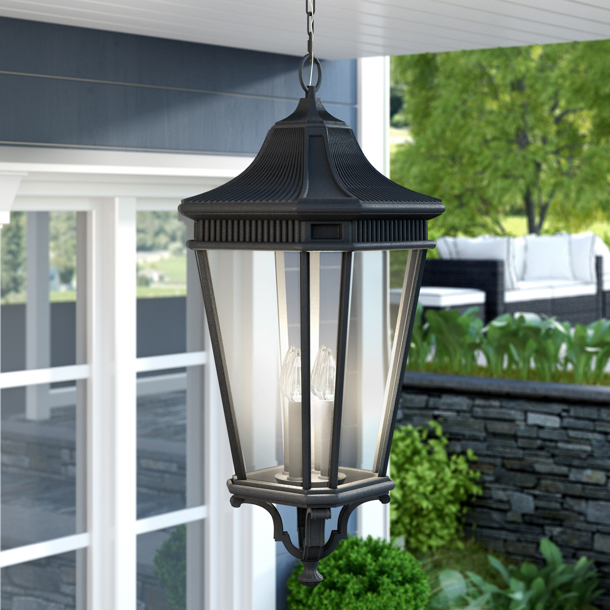 Lark Manor Nemacolin 4 - Light Outdoor Hanging Lantern & Reviews | Wayfair