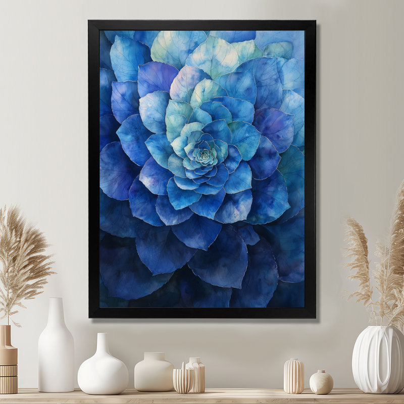 Rodgers - Floral Wall Art, Reproduction encadrée d'une seule photo sans pass, H 40 po x l 30 po, Noir, noir, noir, noir