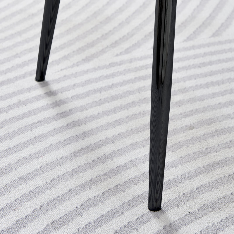 Elina White Marble Effect Melamine Round 80cm Dining Table And Chairs - 2 Faux Leather Dining Chairs, Black, Black
