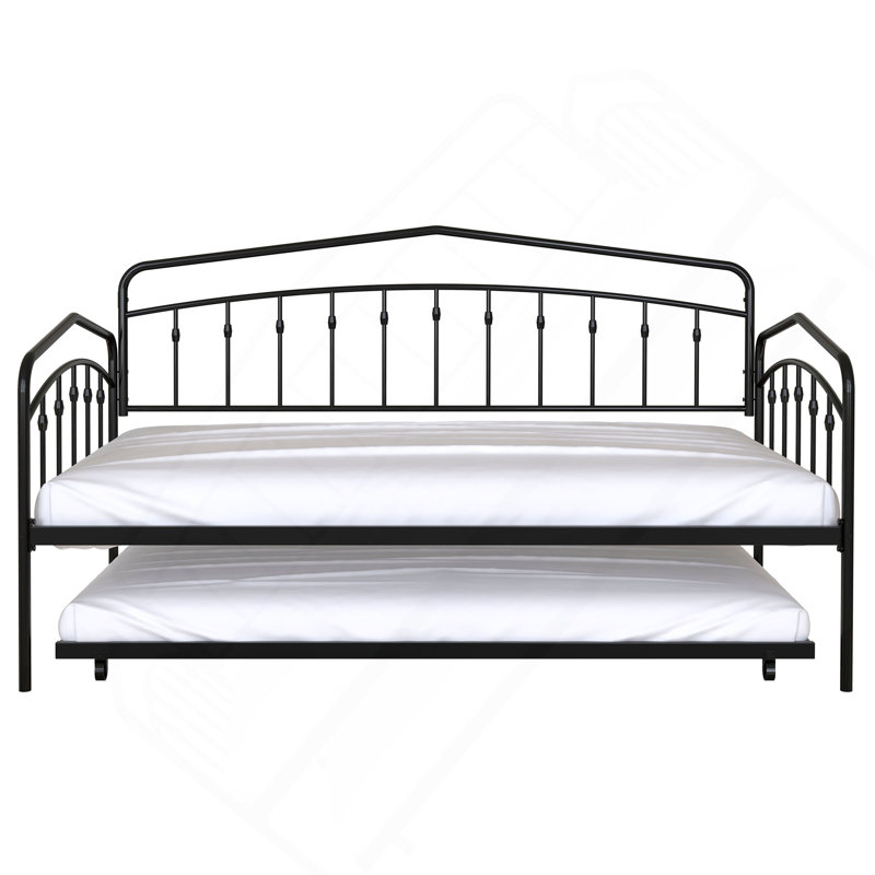 Twin Daybed With Twin Trundle, Black