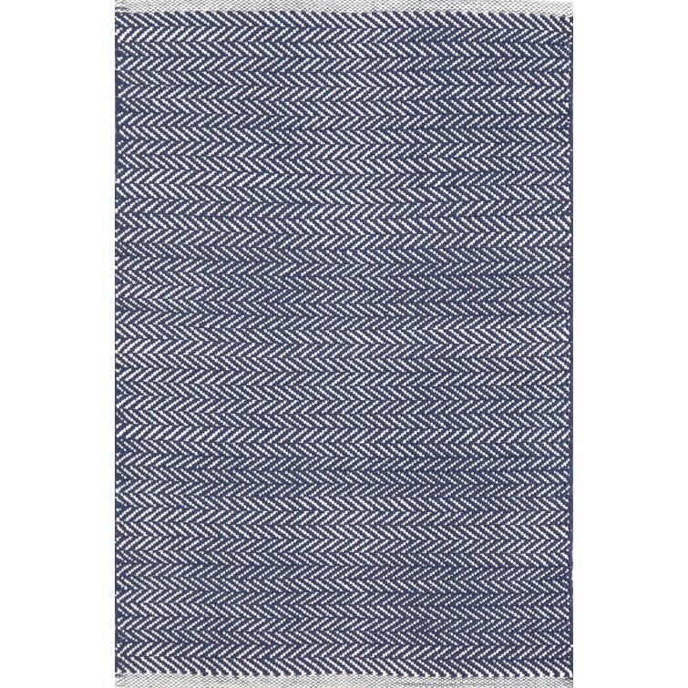 Dash and Albert Rugs Herringbone Indigo Handwoven Cotton Rug & Reviews ...