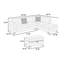 Canapé modulaire rembourré en velours côtelé 3 pièces en L 3 po-974678914