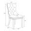 Chaise de salle à manger moderne en velours avec dossier capitonné et garniture cloutée (lot de 4)-1195782212-1223971405