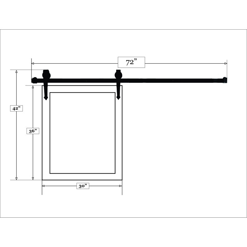 Neace Flat Mirror, Gray Barnwood, 36" H x 30" W