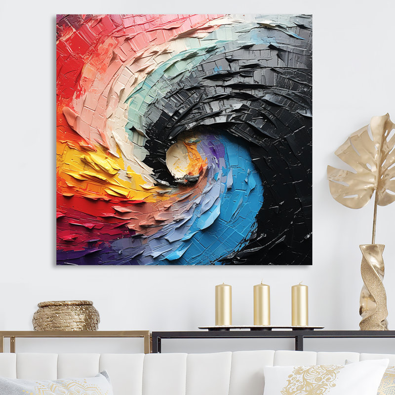 Minimalisme arc-en-ciel, rêves prismatiques - art mural arc-en-ciel, Toile tendue, H 36 po x l 36 po x P 1,5 po