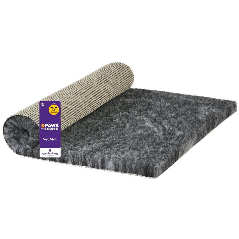 Vet Fleece Pet Mat, 3cm H x 90cm W x 60cm D, Grey