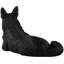 Black German Shepherd Statue