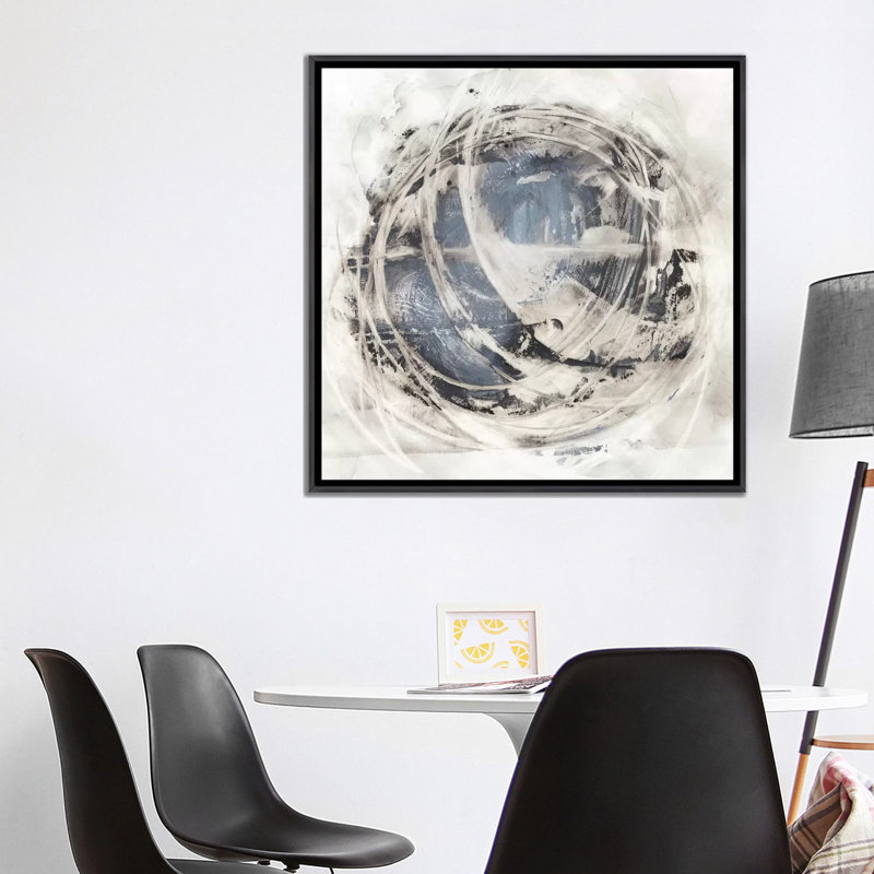 « Orbit rotationnelle II » par Ethan Harper, reproduction d’art, H 37 po x l 37 po x P 1,5 po, Encadrement noir décoloré