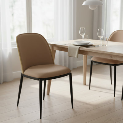 Chaise de salle à manger rembourrée à dossier