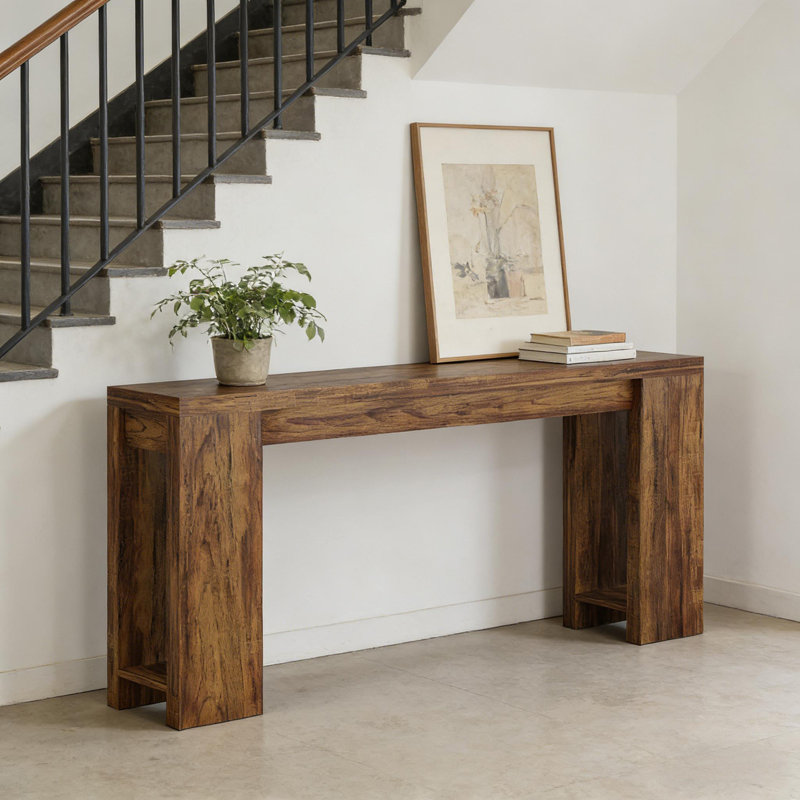 Sofa Table,Entryway Table,Console Table,Hall Table, Rustic Brown