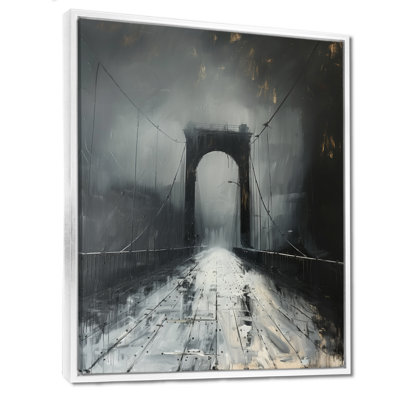 Impression sur toile grise et blanche monochromes