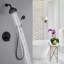 Système de douche complet pour salle de bain avec valve brute et pomme de douche à effet pluie-74860093