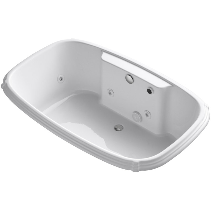 Baignoire tourbillon 67 "x 42" Portrait, Blanc