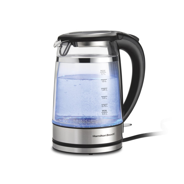 Electric Tea Kettle with Infuser: 1.7L Bpa-Free Glass Hot Water Boiler,  with Tem