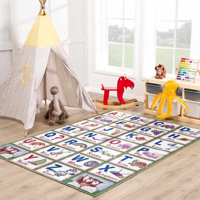Tapis rectangulaire tissé à la machine Osric