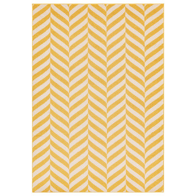 Chervil Zig Zag Pattern Area Polypropylene Rug - Bold Scandi Eclectic Style Living & Dining Room