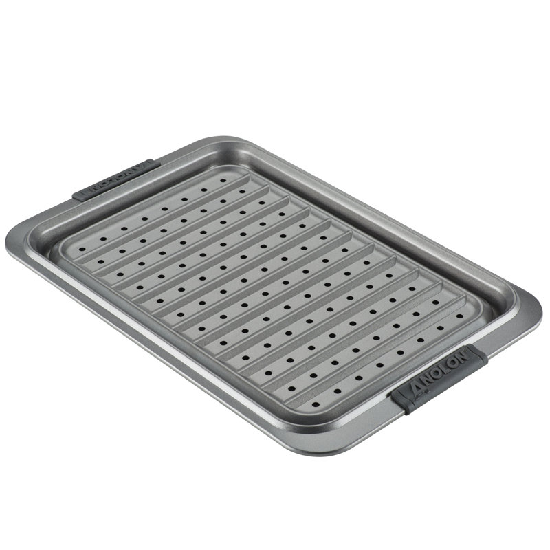 Anolon Advanced Bakeware Nonstick Sheet Pan and Crisper Set, 10 Inch x 15 Inch, Graphite