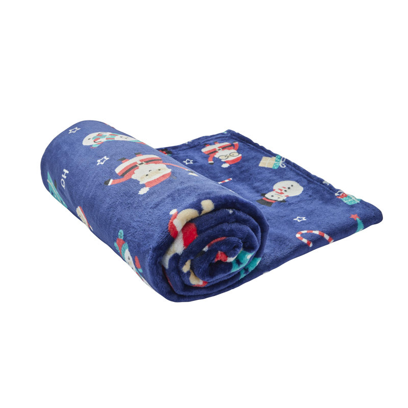Hand Woven Throw Blanket, Blue