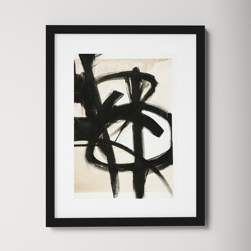 Graphical Shapes 7 by Design Fabrikken, 19.12" H x 15.12" W x 0.88" D, Black Framed Paper