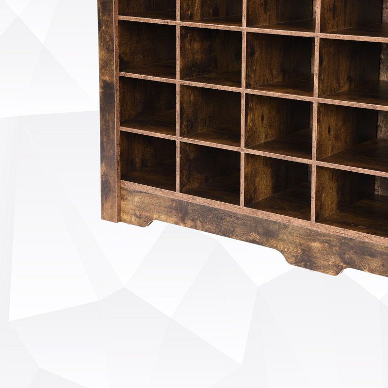 30 Pairs Shoe Storage Cabinet, Rustic Brown