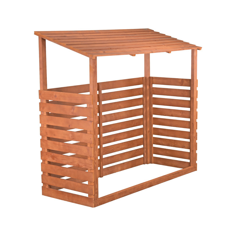Duque 69'' W x 29'' D Solid Wood Log Store