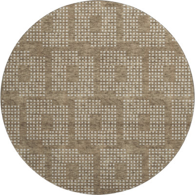 Premium Machine Washable Prisco Brown Rug