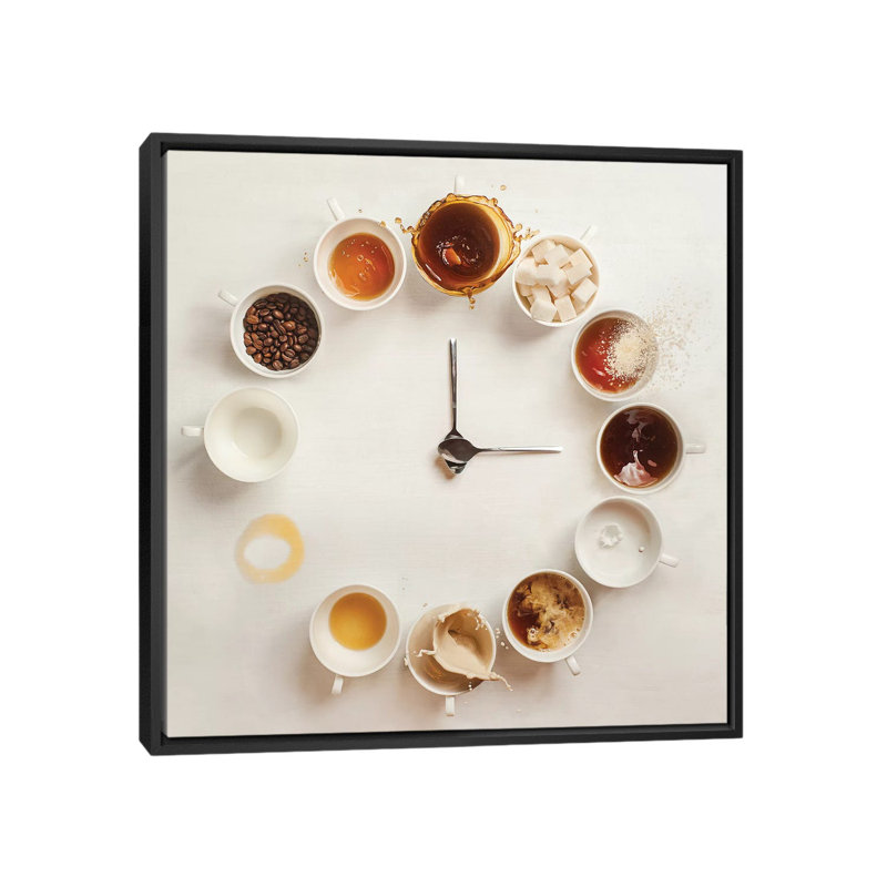 «It's Always Coffee Time» par Dina Belenko, reproduction d'art graphique sur toile, Pas de tapis, Toile avec cadre noir
