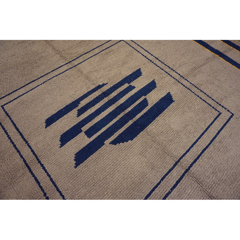 Tapis ivoire antique Art déco début du 20e siècle