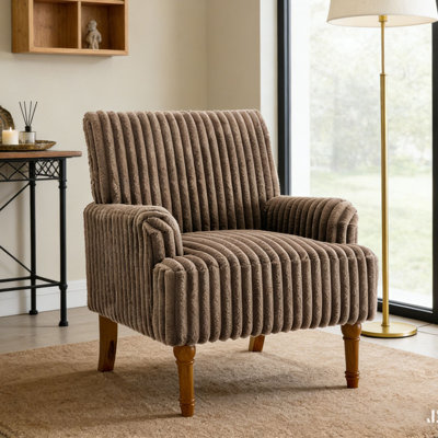 Chaise d'appoint moderne en velours côtelé