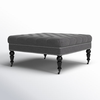 Inwood Square Cocktail Ottoman with Wheels
