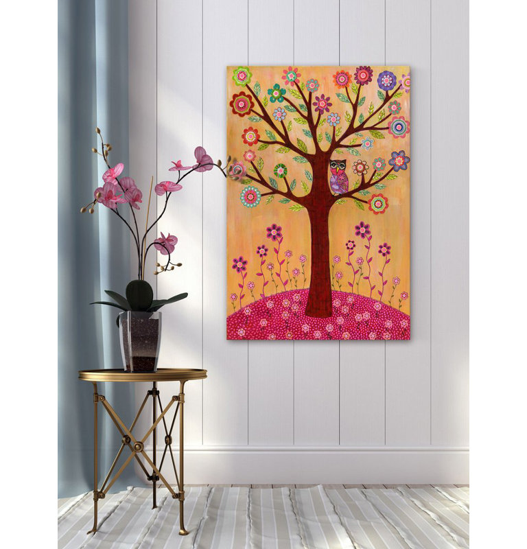 Sleepy Owl 1 Piece Wrapped Canvas Painting, 152cm H x 101cm W x 3.81cm D