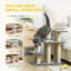 Dog Steps for Bed Adjustable for Small Dogs 52 x 345 x 54 cm Grey