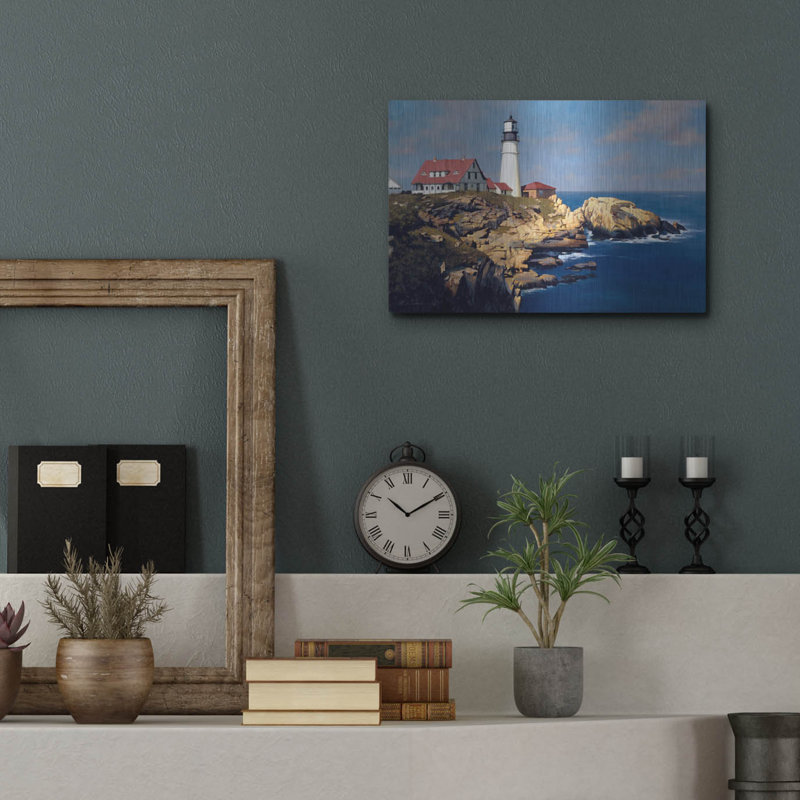 «Phare côtier» par Zhen-Huan Lu, H 12 po x l 16 po