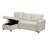 Reversible Modular L Shaped Couch, Velvet Sleeper Sectional Sofa Bed with Storage Chaise, Pull Out Convertible Sofa-1017160163-1017160086