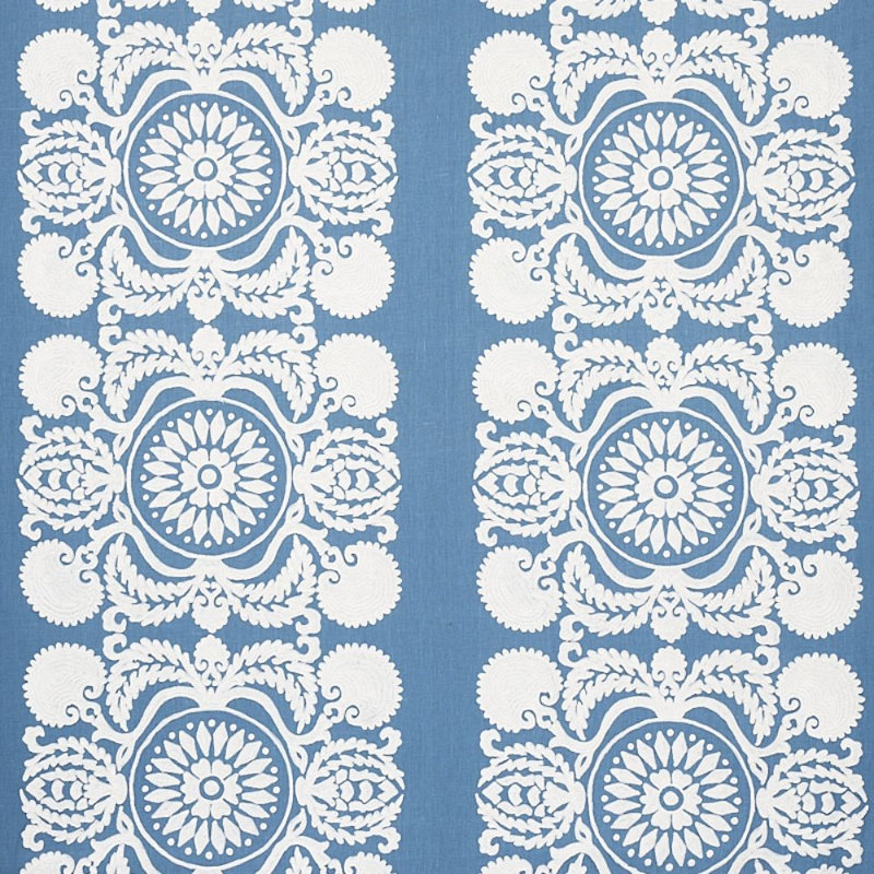 Tissu de broderie Castanet, Chambray
