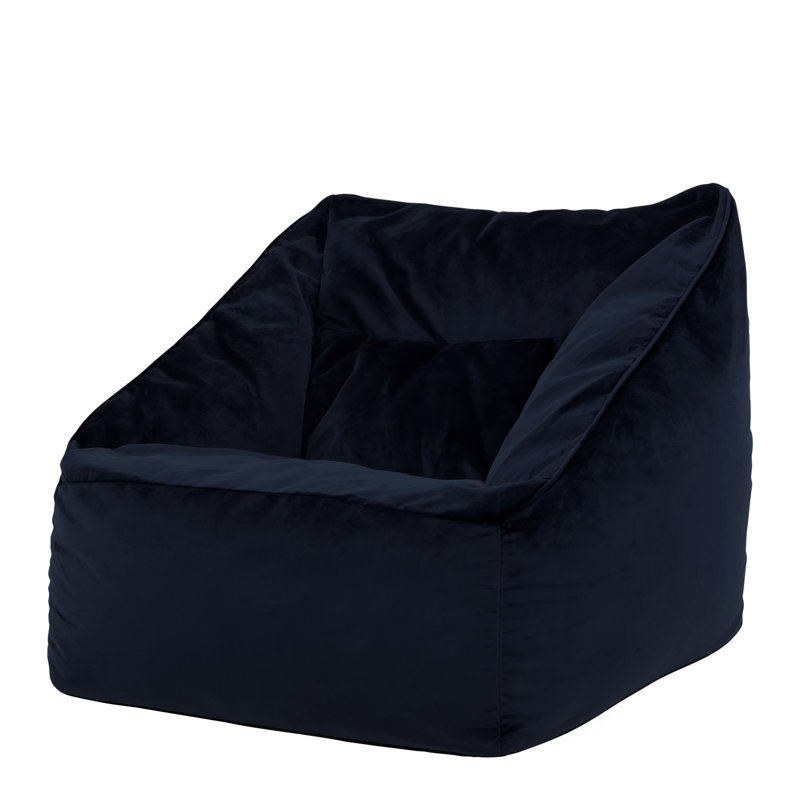 icon Milano Velvet Armchair Bean Bag, Midnight Blue