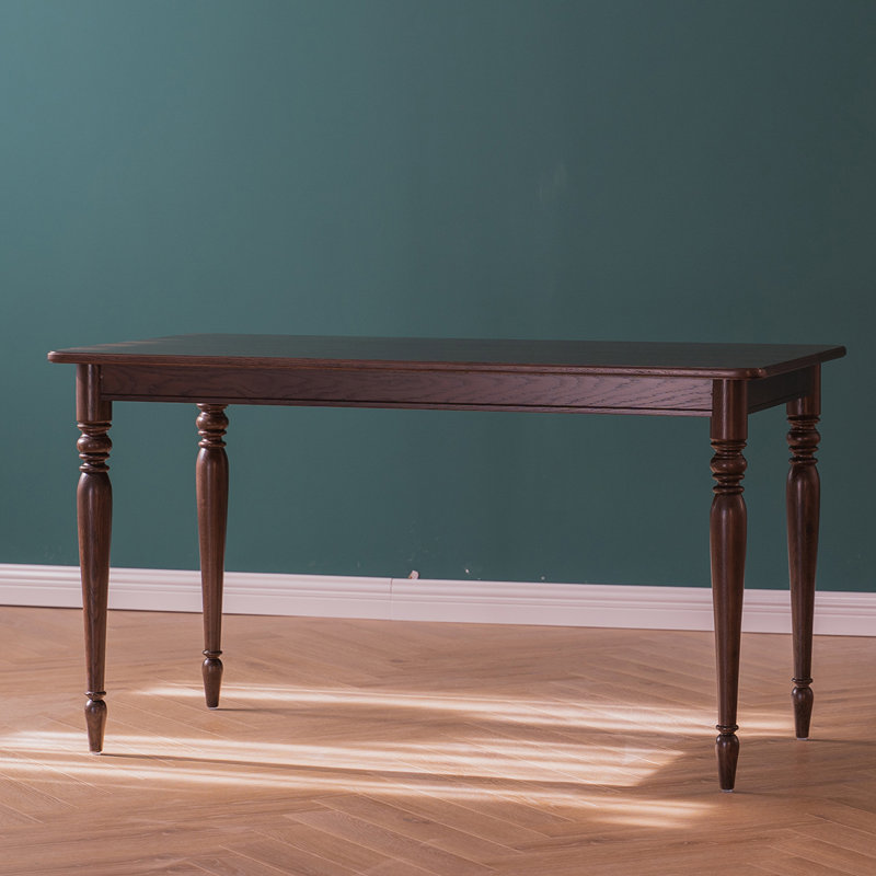 Rectangular Solid Wood Dining Table, 29.92" H x 54.33" L x 31.5" W, Coffee
