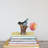 Hand-Painted Stoneware Bird Vase