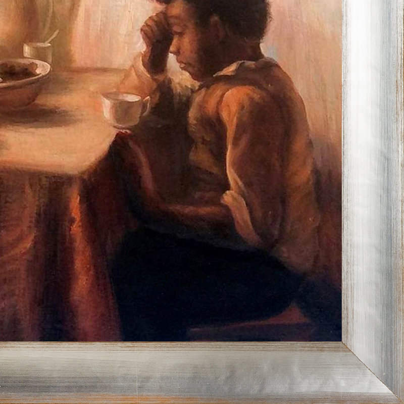 Allahna «The Thankful Poor», peinture encadrée, H 27 po x l 31 po x P 2 po, Cadre flottant Spencer