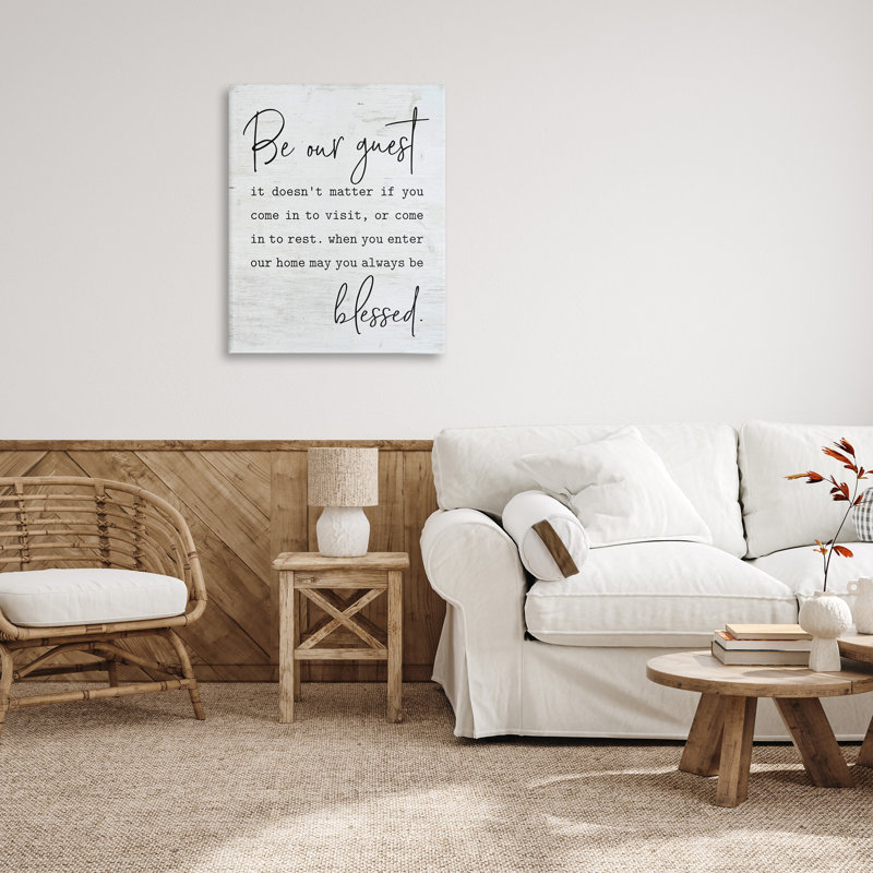 Be Our Guest by Lettered and Lined - Textual Art Print, 40" H x 30" W