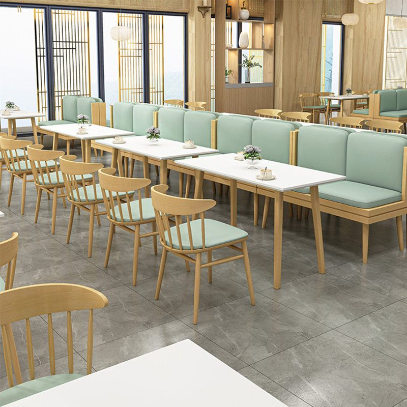 Banc rembourré en similicuir Nordic Simple Cafe Benches