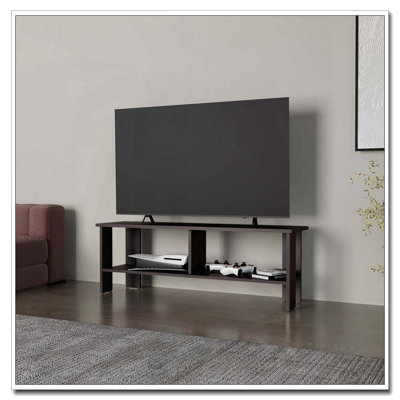 Meuble télé avec rangement ouvert Wengue