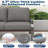 4 Piece Metal Mesh Patio Conversation Bistro Set With Coffee Table-1148927431