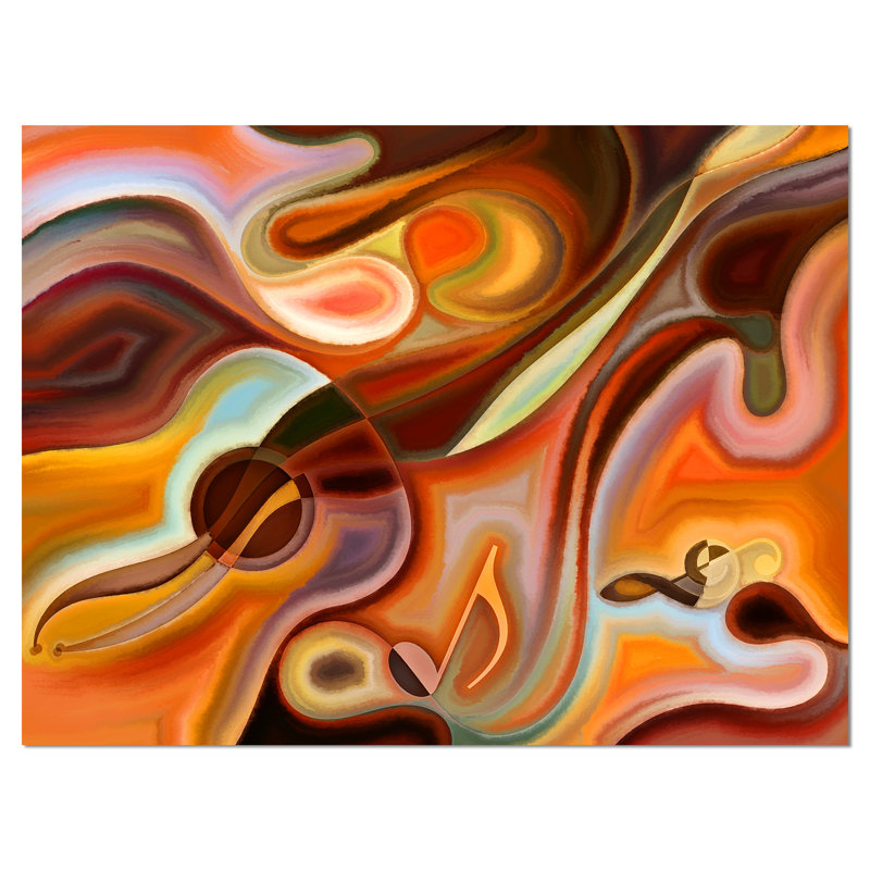 «Music Dreams Abstract», impression sur toile tendue, H 20 po x l 20 po x P 1 po