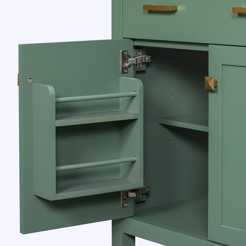 Meuble-lavabo moderne simple avec lavabo en céramique, Vert