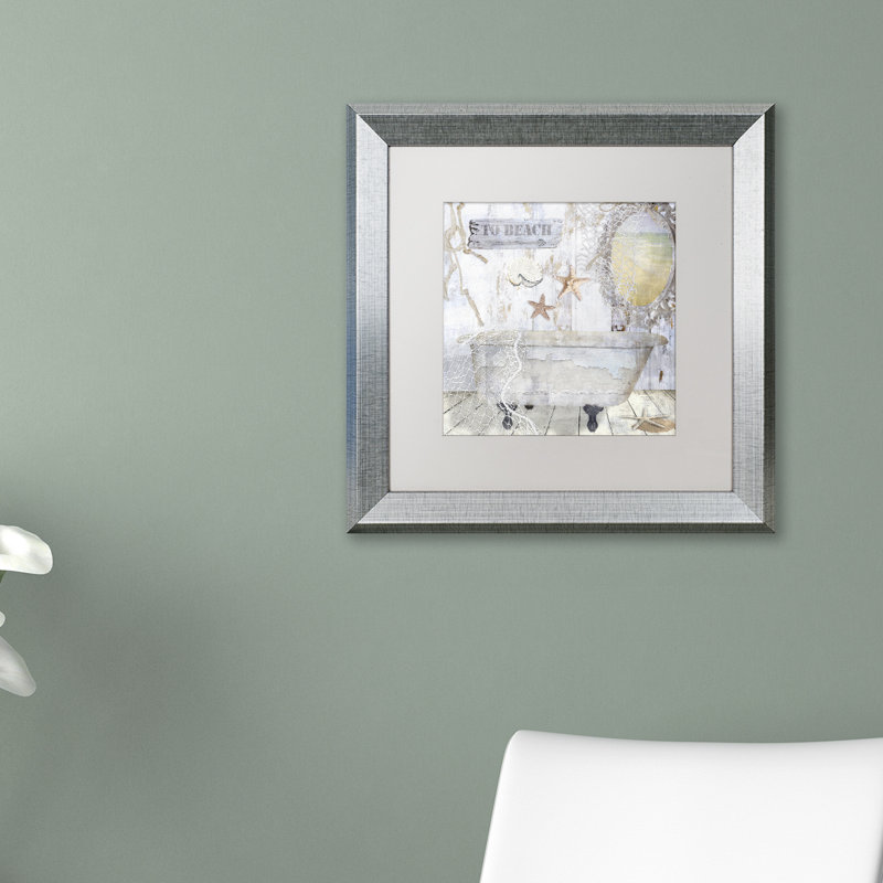 «Beach House I» par Jadaya, impression encadrée, Blanc, H 16 po x l 16 po x P 0,5 po, Cadre argenté
