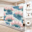 Cloison pliante à 6 panneaux avec paravent en toile de fleur de lotus rose et bleu-134502991-134502992